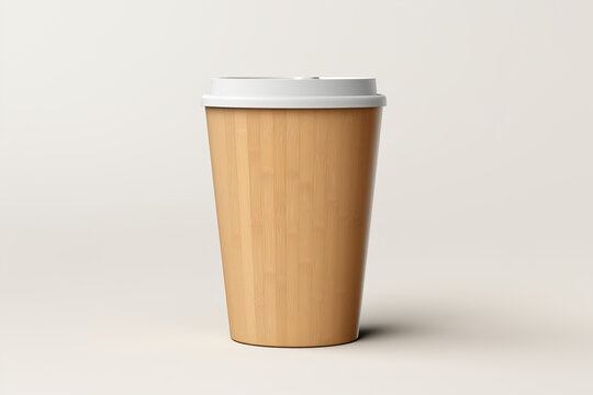 Coffee glass mockup on white Background