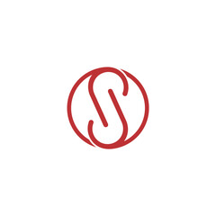 ss, s logo Modern creative trendy circular style