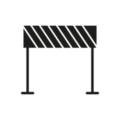 Construction barrier icon. Roadblock barrier icon. Vector illustration. EPS 10.