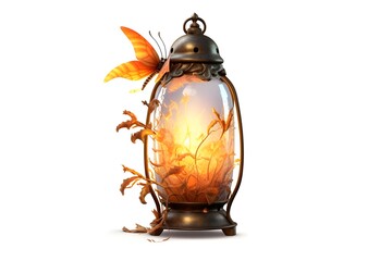 lantern on white background