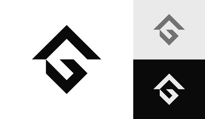 Letter AG initial monogram logo design