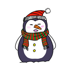penguin with scarf giftChristmas