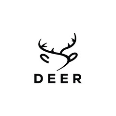 Deer head logo icon design template