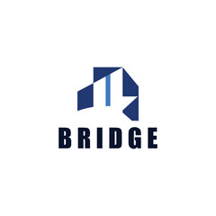bridge  icon  design vector illustration. Bridge Creative logo design
