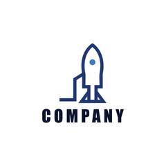 Rocket logo vector icon design template