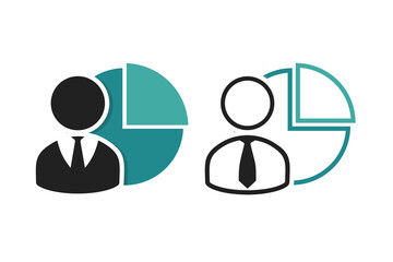 Person pie infographic icon. Illustration vector