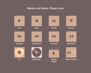 Mobile UI icons design in vector format