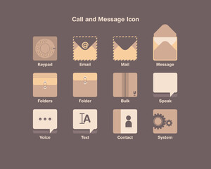 Mobile UI icons design in vector format