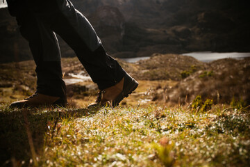 Walking in the woods