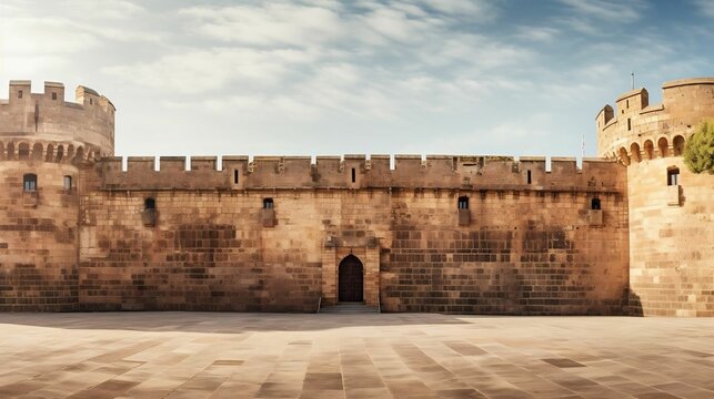 background Exterior of a medieval castle
