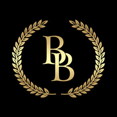 bb elegant logo , font logo - obrazy, fototapety, plakaty