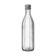 Transparent glass bottle