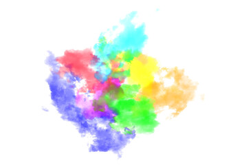 カラフルな煙が渦巻く抽象的な背景