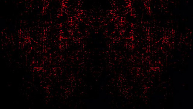 Texture animation in slow motion on dark black background with lightened