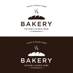 Delicious and tasty organic Fresh Baked Bakery Shop Logo design retro vintage.Logo for bakery shop, label or badge, business.
