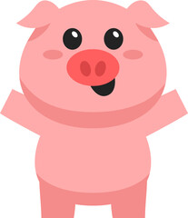 Cute Pig Illustration