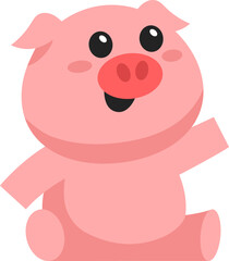 Cute Pig Illustration