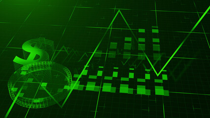 Brief forex charts, investing, trading, marketing, finance and analysis concepts,