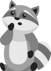 Adorable Thinking Raccoon