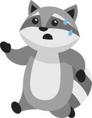 Adorable Nervous Raccoon