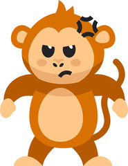 Cute Monkey Illustration