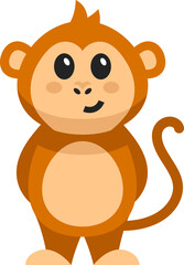 Cute Monkey Illustration