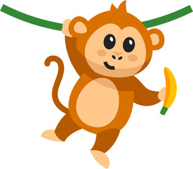 Cute Monkey Illustration