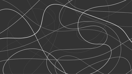 Trendy vector pattern with brush strokes. Hand drawn abstract card with curls