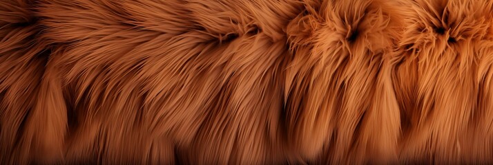 Brown Fur Creative Abstract Photorealistic Texture. Screen Wallpaper. Digiral Art. Abstract Bright Surface Background. Ai Generated Vibrant Texture Pattern.