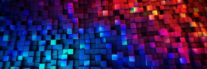 Colorful LED Creative Abstract Photorealistic Texture. Screen Wallpaper. Digiral Art. Abstract Bright Surface Background. Ai Generated Vibrant Texture Pattern.