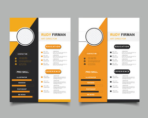 Free PSD clean and modern resume or cv template