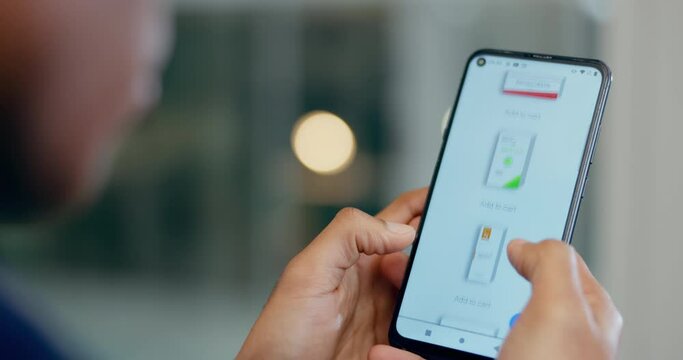 Hands, phone and pharmacy app for online shopping, sale or discount with medicine, scroll and search on web. Person, smartphone and ux for pills, pharmaceutical product and healthcare on internet