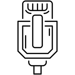 Ethernet Cable Outline Icon
