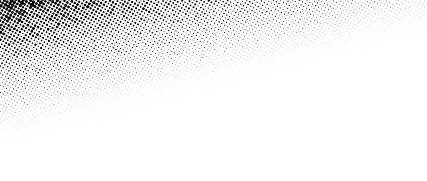 Corner halftone texture. Dotted gradient pattern background. Abstract faded comic pop art wallpaper. Vanishing spotted design backdrop for print, banner, poster, flyer, cover. Vector