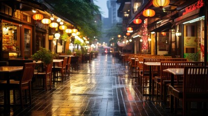 Fototapeta na wymiar Food street in Shanghai, China.