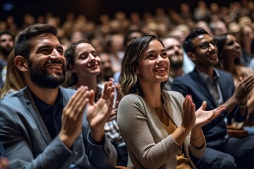 Obraz premium Group of people applauding together in business meeting and business team clapping.