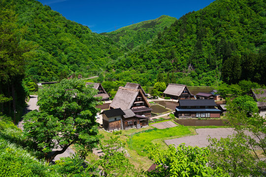 Suganuma Gassho zukuri village, Japan,Toyama Prefecture,Nanto, Toyama