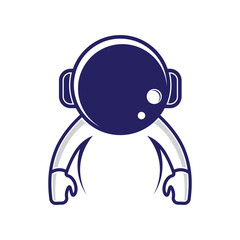 Astronaut logo vector icon design