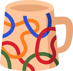 Mug with Colorful Ornament