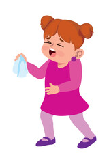 kid sick with flu icon