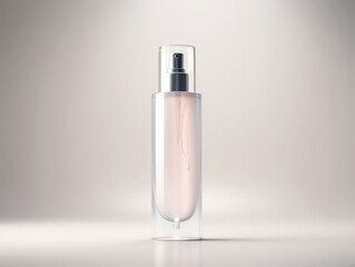cosmetic product mockups on fresh field. Background for presentation of cosmetic. AI Generative.