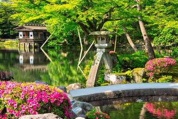 Kenrokuen garden, Japan,Ishikawa Prefecture,Kanazawa city