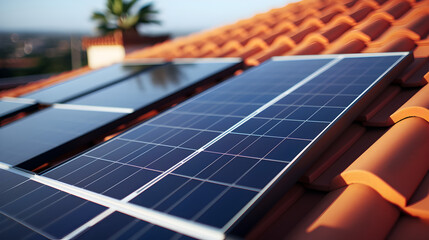 solar photovoltaic panels on roof 