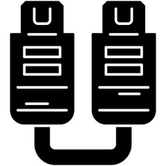 USB Type C Solid Icon