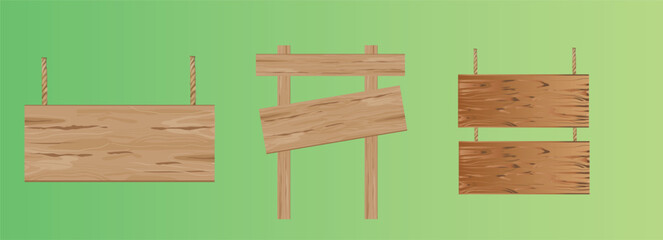Wooden Signboard, Wood banner vector