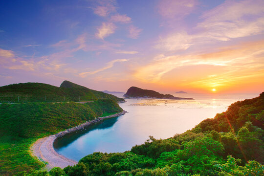 Kashiwa-jima Blue Sea and Sunset, Shikoku,Kochi Prefecture,Hata District, Kochi,Otsuki, Kochi,Japan