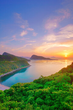 Kashiwa-jima Blue Sea and Sunset, Shikoku,Kochi Prefecture,Hata District, Kochi,Otsuki, Kochi,Japan