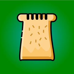 World Food Day: Vector Graphic Illustration of Bread Slice
