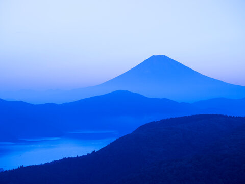 Dawn at Mount Fuji, Japan,Kanagawa Prefecture,Ashigarashimo District, Kanagawa,Hakone Machi