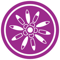 flower in a circle